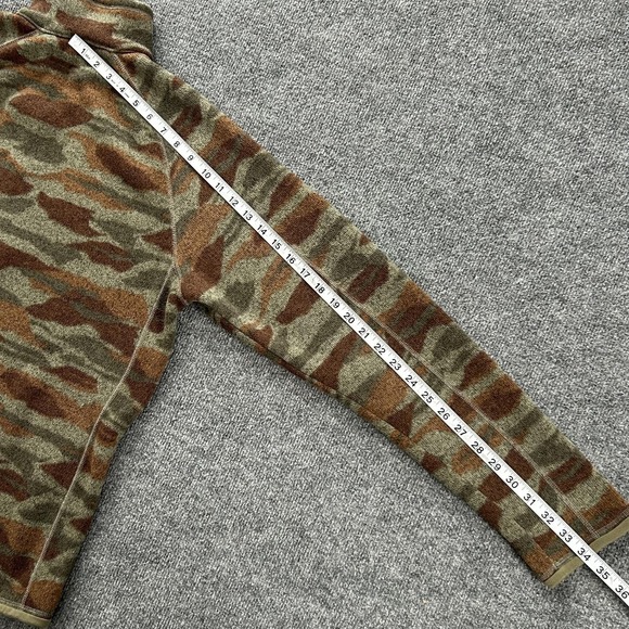 Patagonia Pullover Mens Large Green Camo Better Sweater 1/4 Zip Fleece - Picture 7 of 9